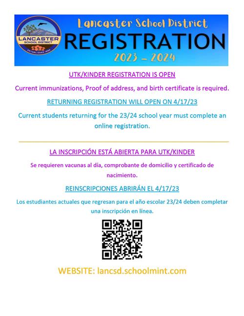 LANCSD Registration
